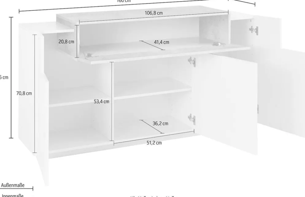 Credenza cucina Krisen 160 Maple