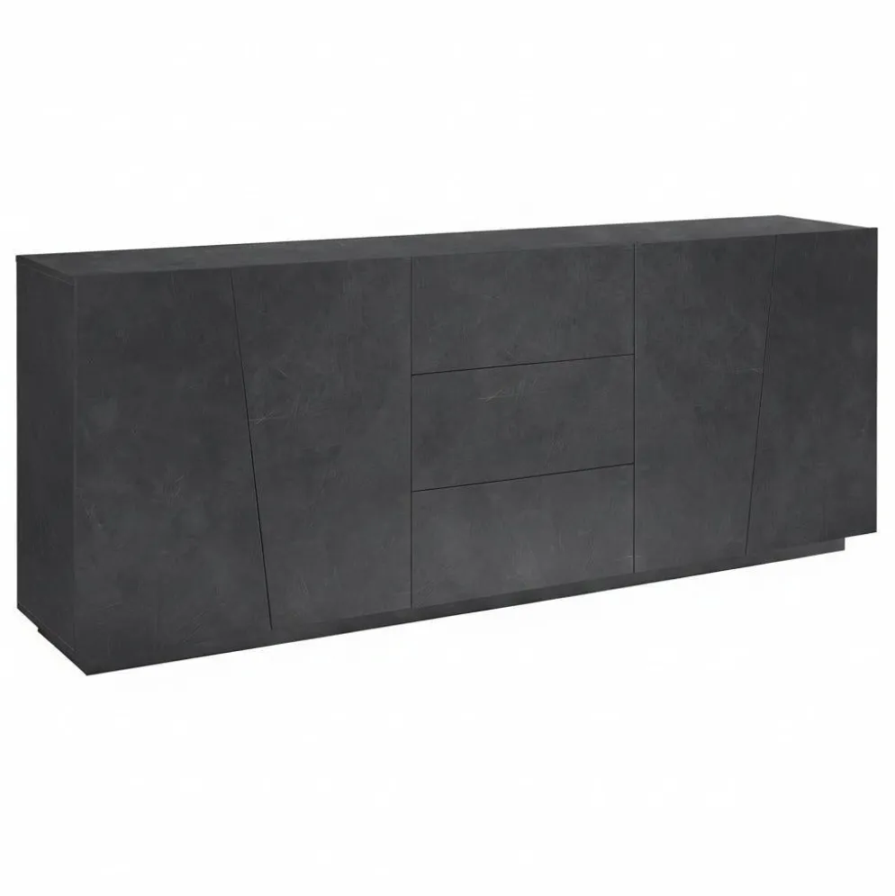 Credenza moderna Annabel 4A/3C Slate