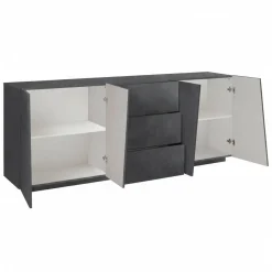 Credenza moderna Annabel 4A/3C Slate