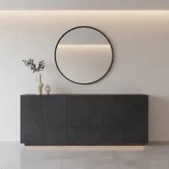 Credenza moderna Annabel 4A/3C Slate