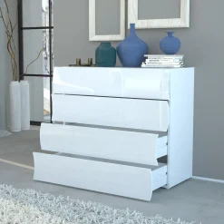 Credenza moderna con 4 cassetti Surf D