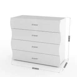 Credenza moderna con 4 cassetti Surf D
