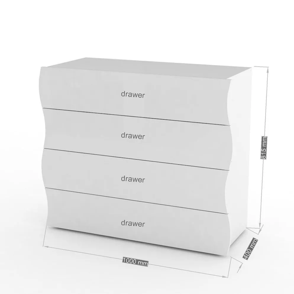 Credenza moderna con 4 cassetti Surf D