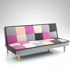 Divano letto clic clac in tessuto multicolor Jorgen