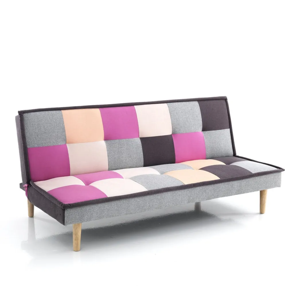 Divano letto clic clac in tessuto multicolor Jorgen