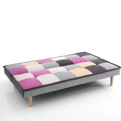 Divano letto clic clac in tessuto multicolor Jorgen