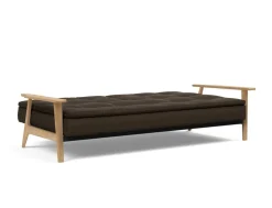 Divano letto comodo con braccioli in legno Dublexo Frej
