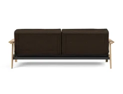 Divano letto comodo con braccioli in legno Dublexo Frej