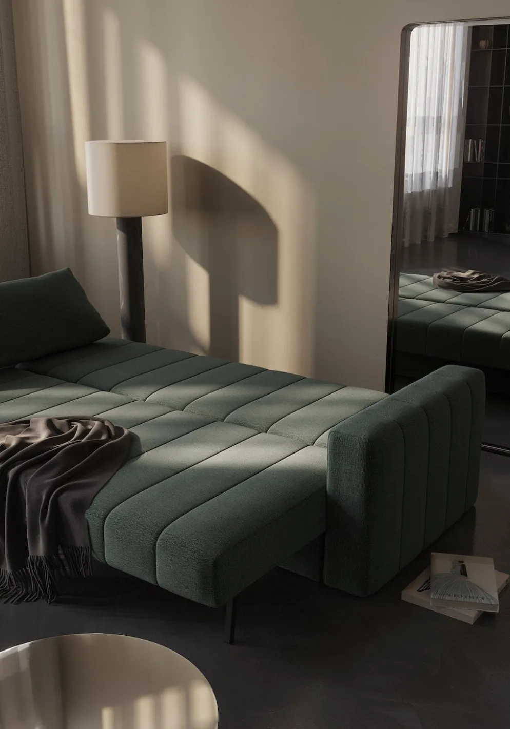 Divano letto con braccioli Akello Arms