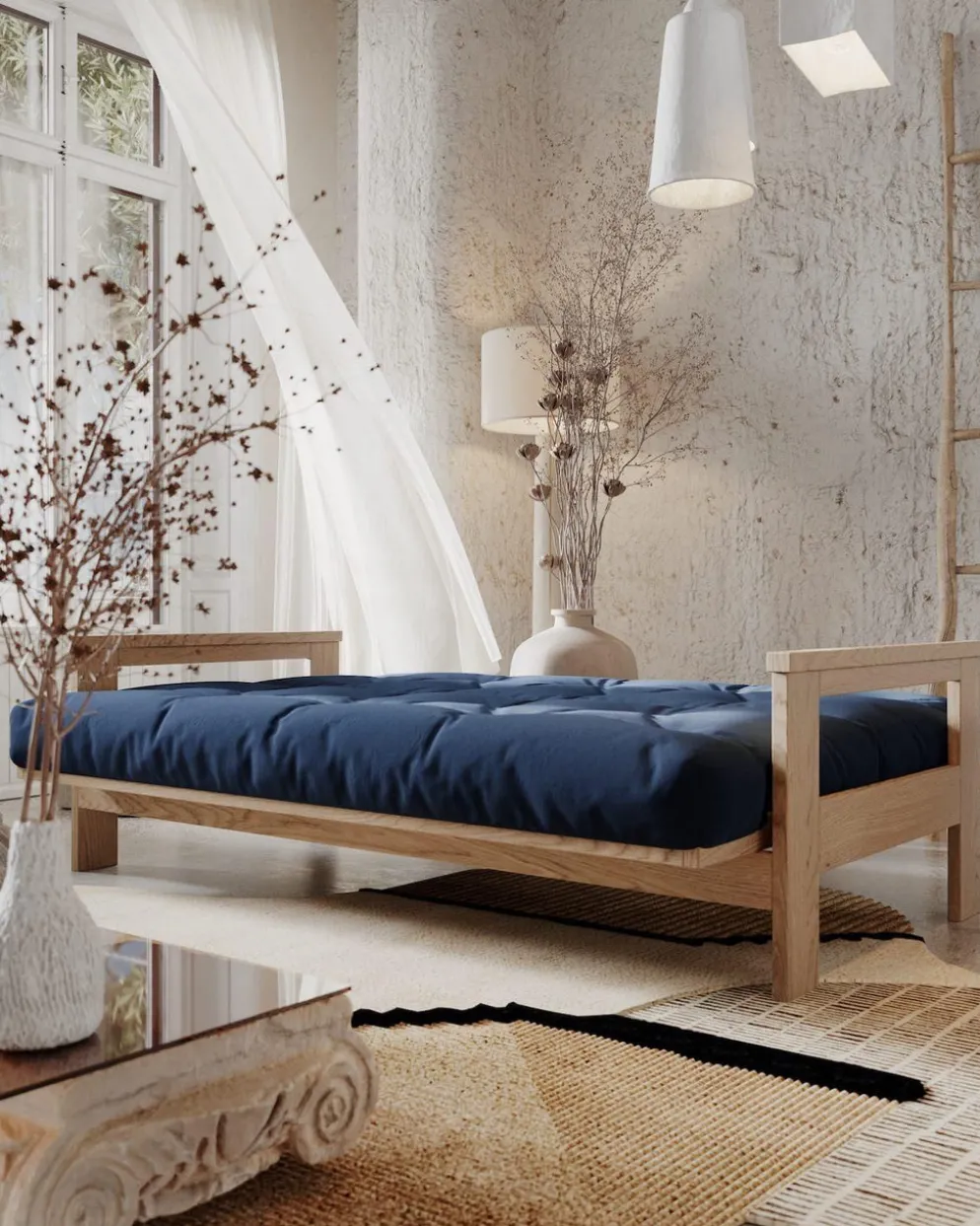 Divano letto in legno massello Kolari