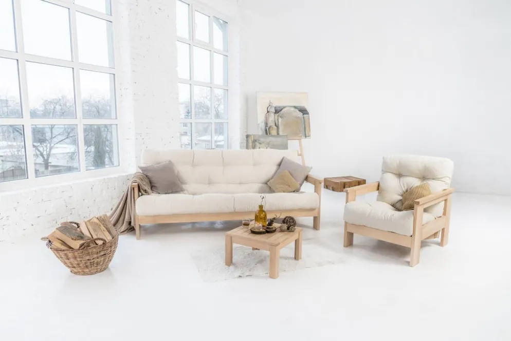 Divano letto in legno massello Kolari