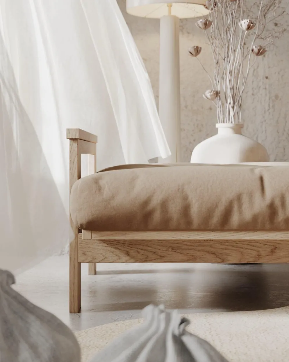 Divano letto in legno massello Kolari