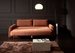 Divano letto matrimoniale con braccioli Cone