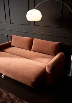 Divano letto matrimoniale con braccioli Cone