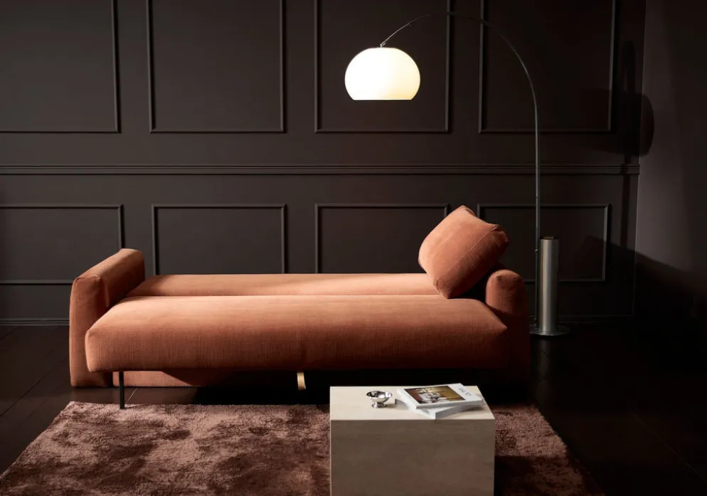 Divano letto matrimoniale con braccioli Cone