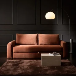 Divano letto matrimoniale con braccioli Cone