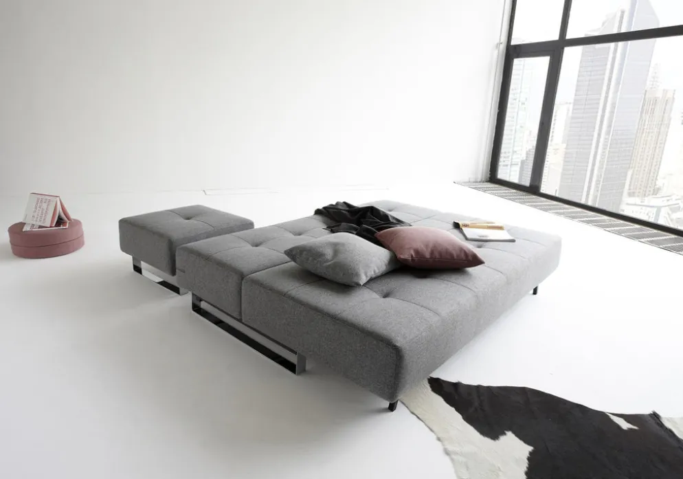 Divano letto matrimoniale in tessuto Supremax Deluxe
