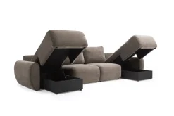 Divano letto matrimoniale Norum Curve U
