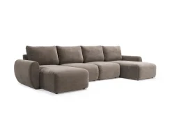 Divano letto matrimoniale Norum Curve U