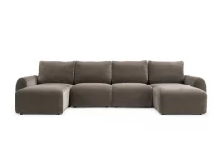 Divano letto matrimoniale Norum Curve U