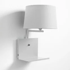 Lampada da parete con mensola Linkin White