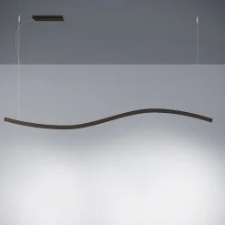 Lampadario a sospensione Curve a LED in alluminio