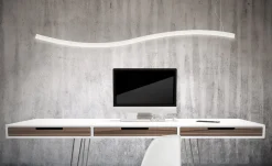 Lampadario a sospensione Curve a LED in alluminio