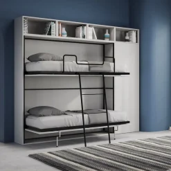 Letto a castello a scomparsa con mobili Auda I