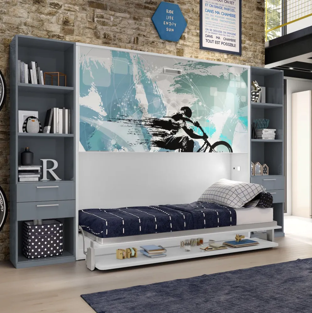 Letto a castello a scomparsa design moderno Express