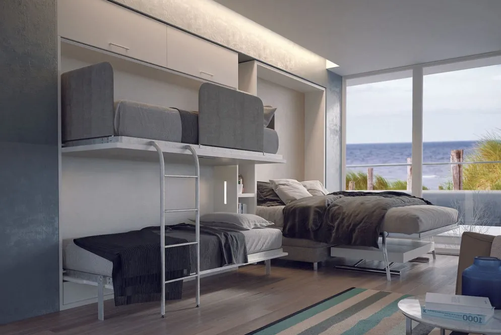 Letto a castello a scomparsa design moderno Express