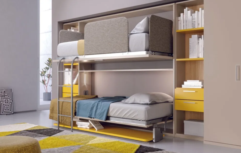 Letto a castello a scomparsa design moderno Express