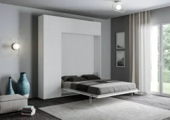 Letto a scomparsa alla francese con colonna e pensili Lexton