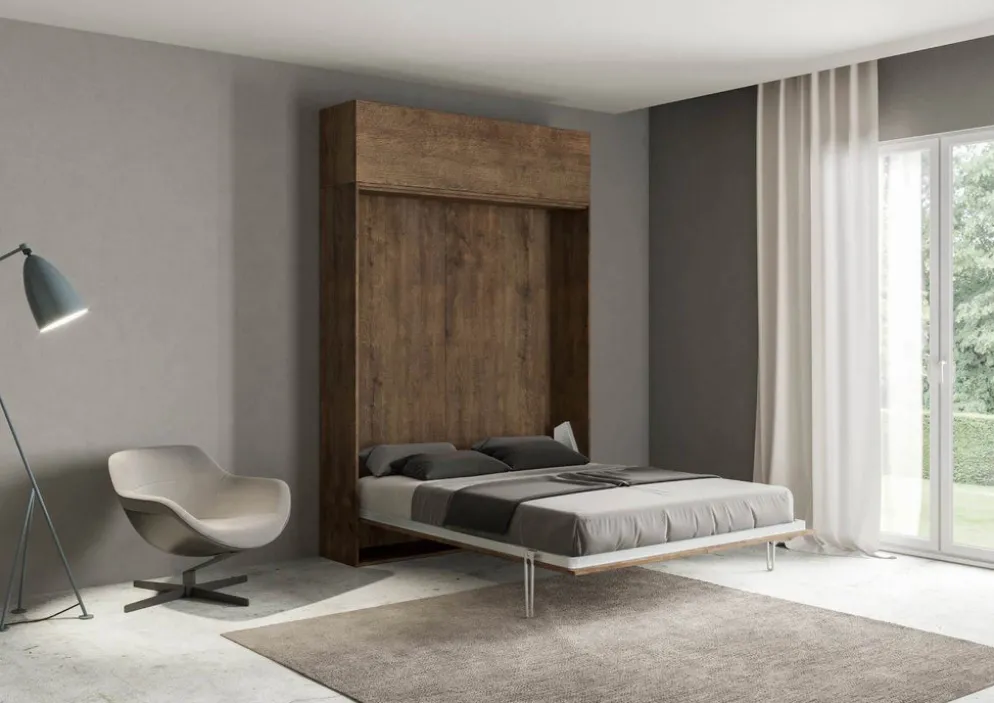 Letto a scomparsa alla francese con pensile Lexton