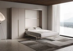 Letto a scomparsa con armadio 2 ante Capital