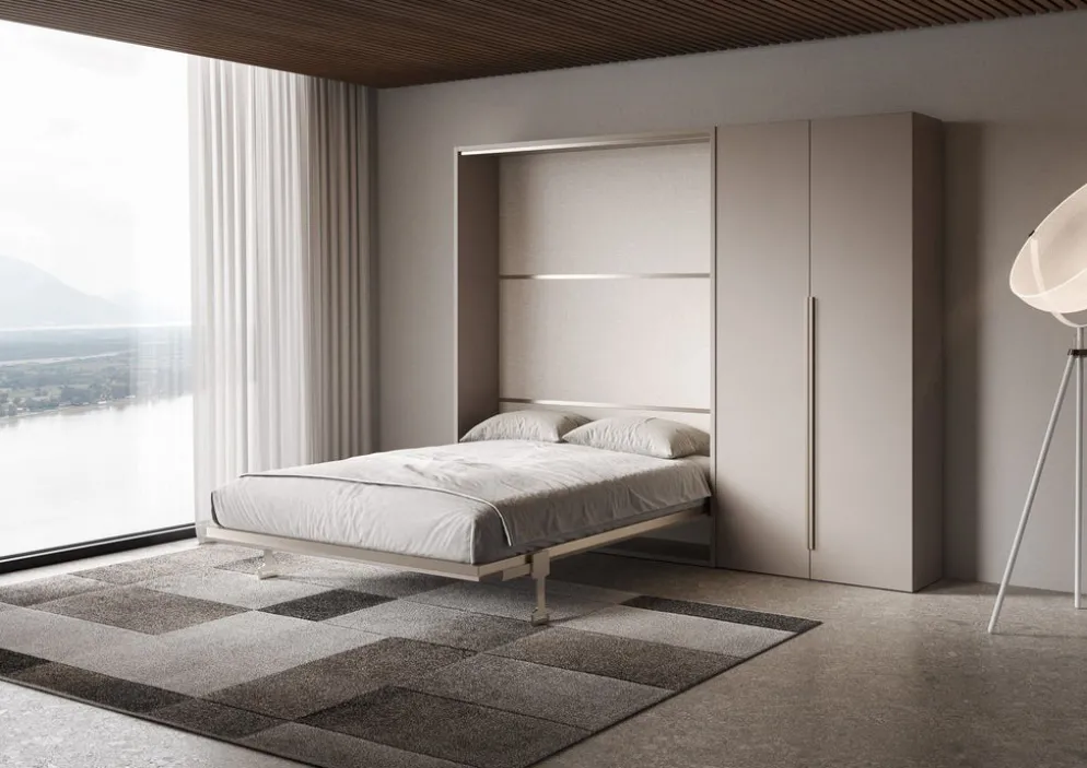 Letto a scomparsa con armadio 2 ante Capital