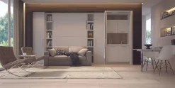 Letto a scomparsa con divano Cubo