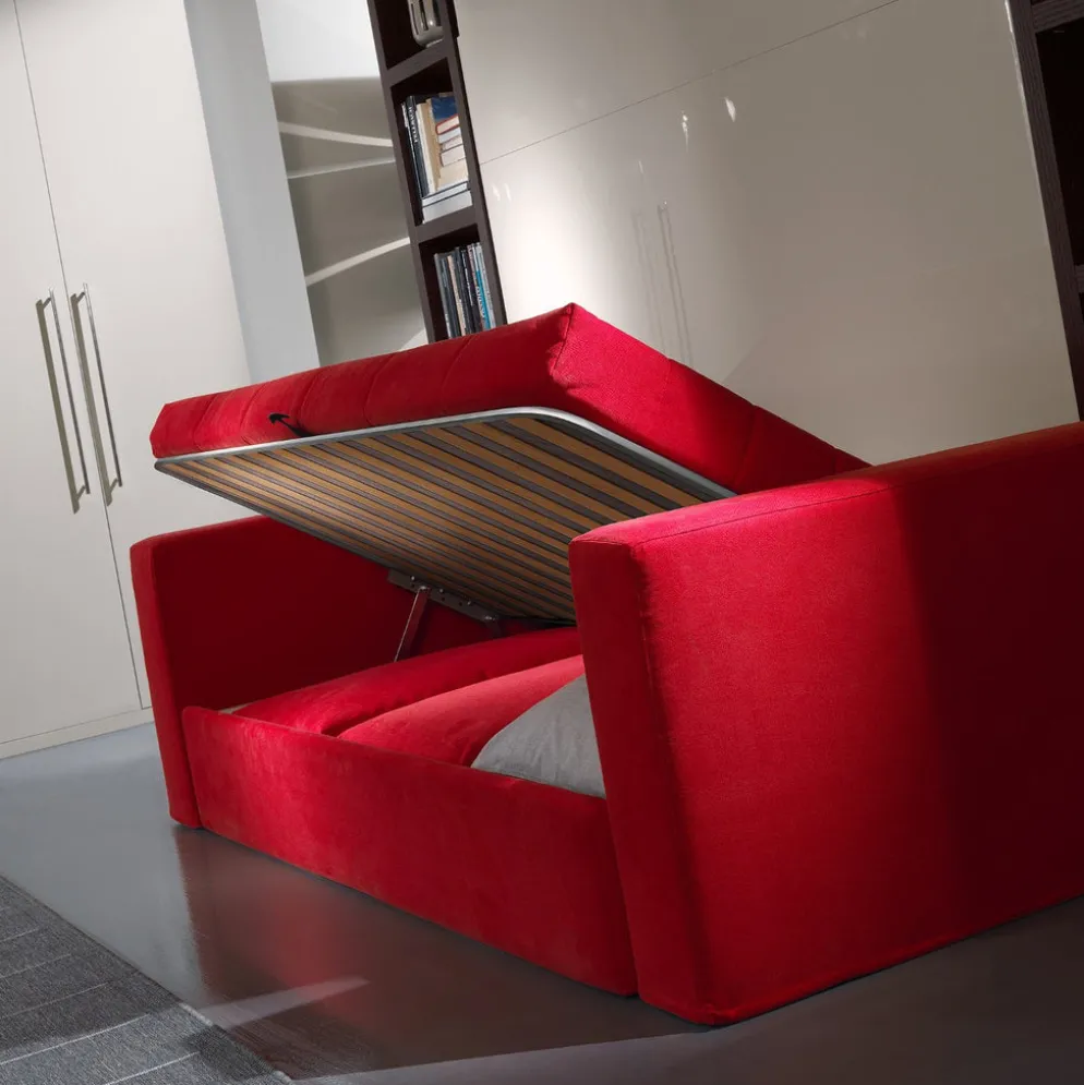 Letto a scomparsa con divano Cubo
