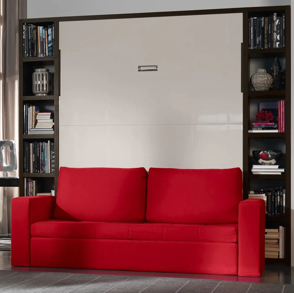 Letto a scomparsa con divano Cubo