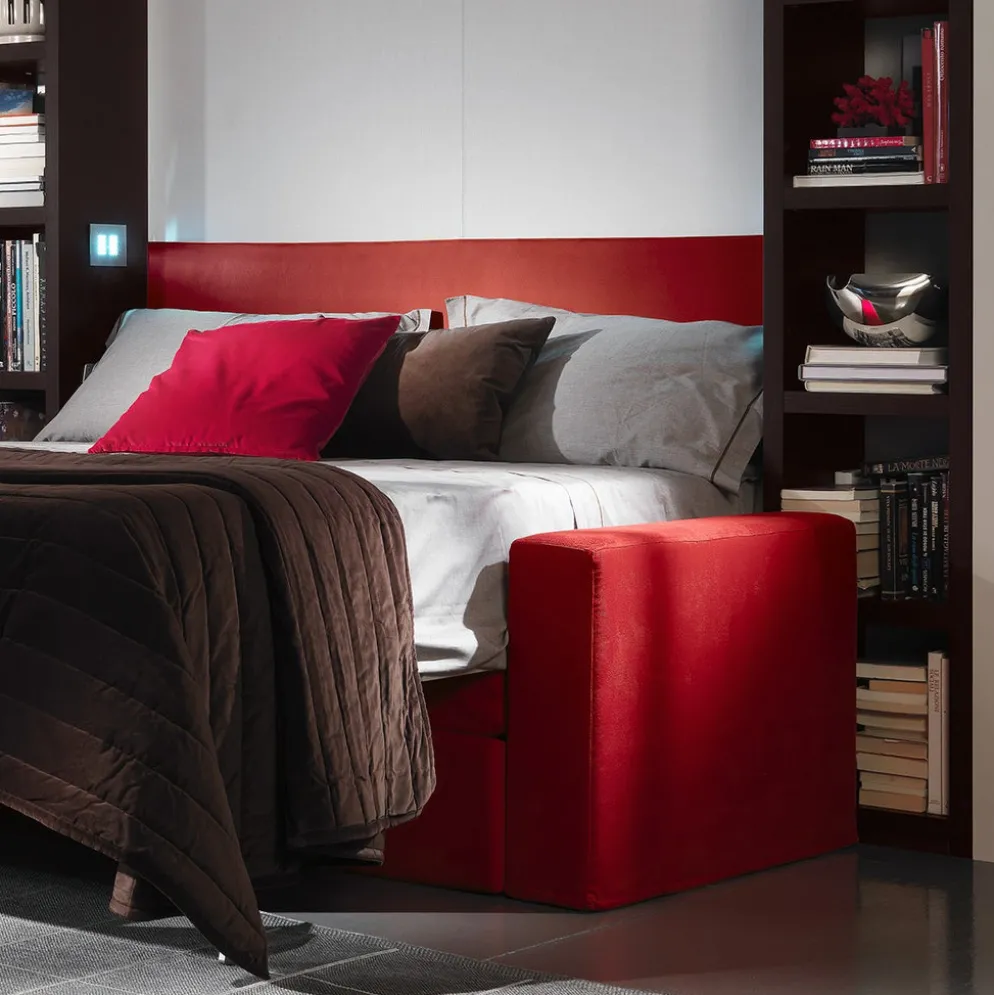 Letto a scomparsa con divano Cubo