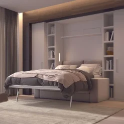 Letto a scomparsa con divano Cubo