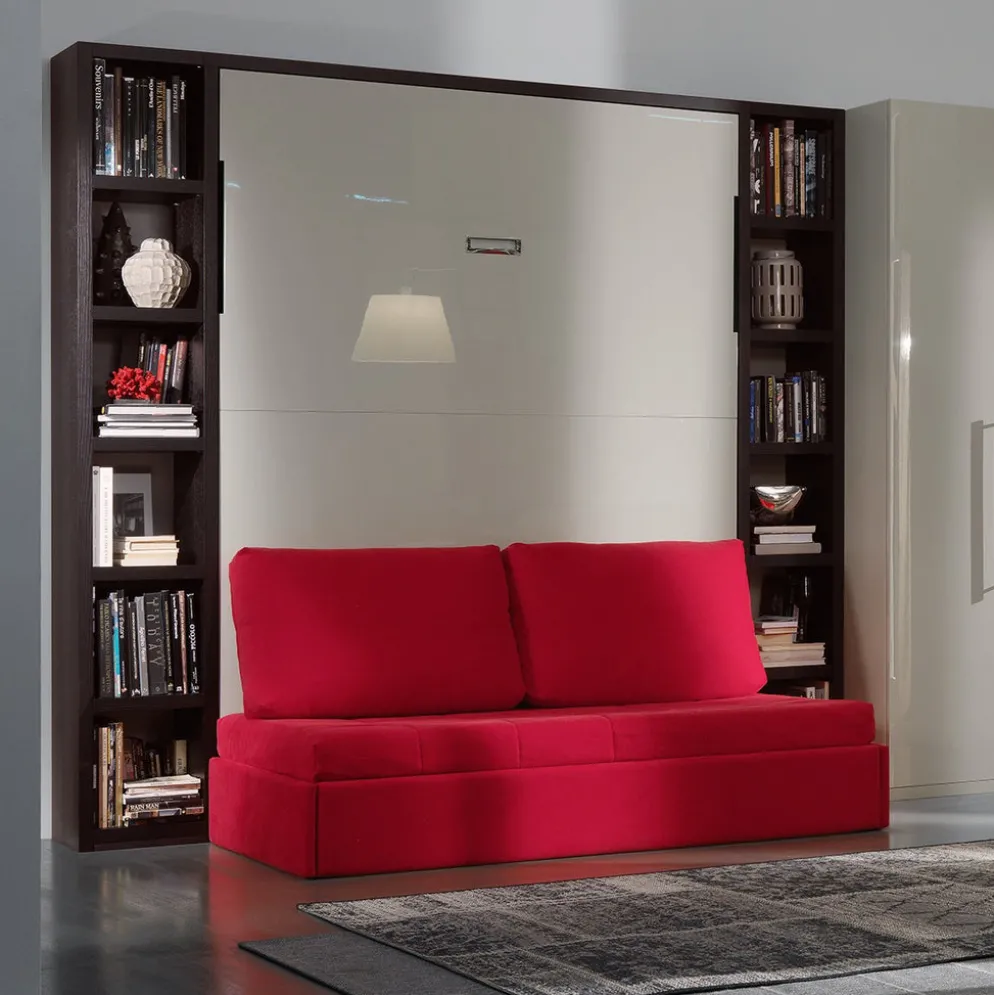 Letto a scomparsa con divano Cubo