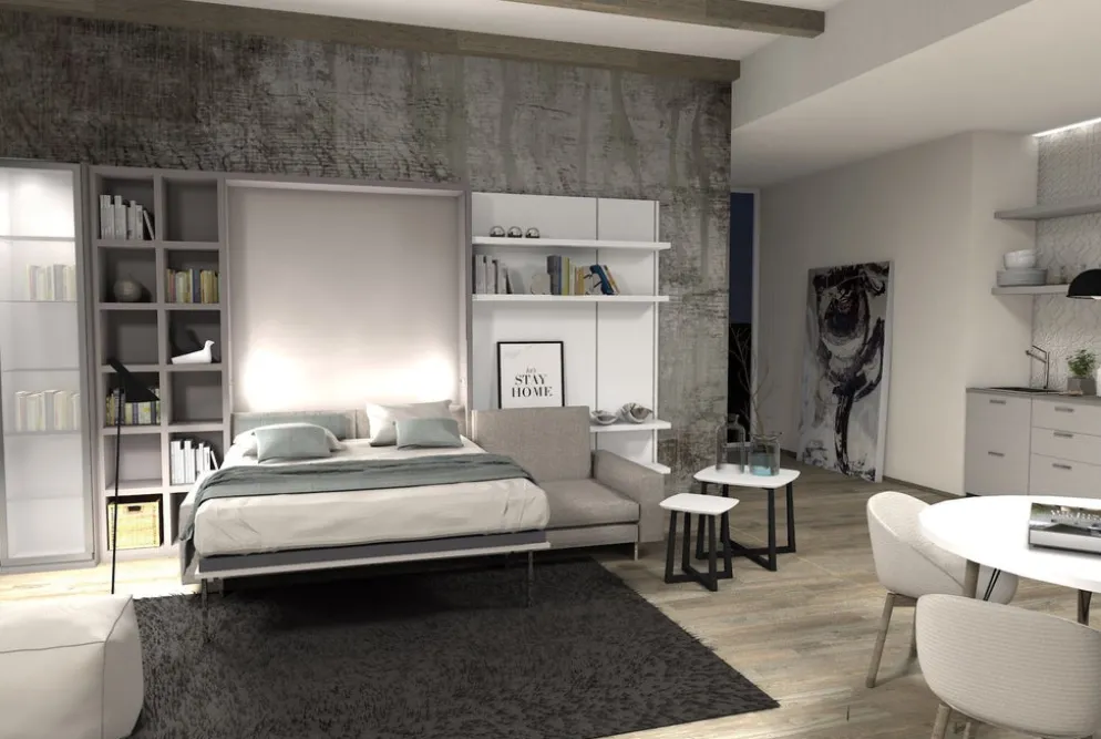 Letto a scomparsa con divano Living
