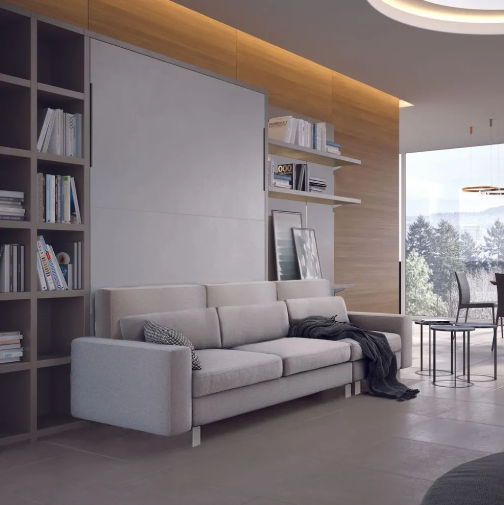 Letto a scomparsa con divano Living