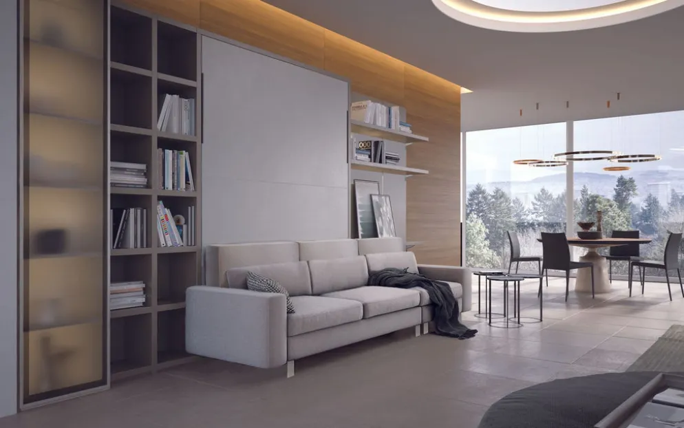 Letto a scomparsa con divano Living
