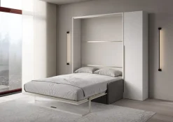 Letto a scomparsa con divano mensola e armadio Capital Sofà