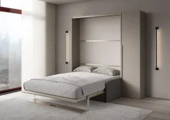 Letto a scomparsa con divano mensola e armadio Capital Sofà