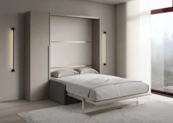 Letto a scomparsa con divano mensola e armadio Capital Sofà