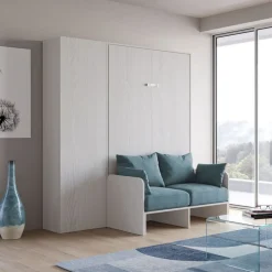 Letto a scomparsa con divano una piazza e mezza e colonna Lexton