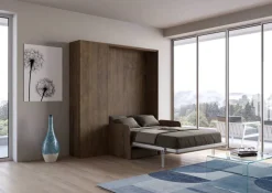 Letto a scomparsa con divano una piazza e mezza e colonna Lexton
