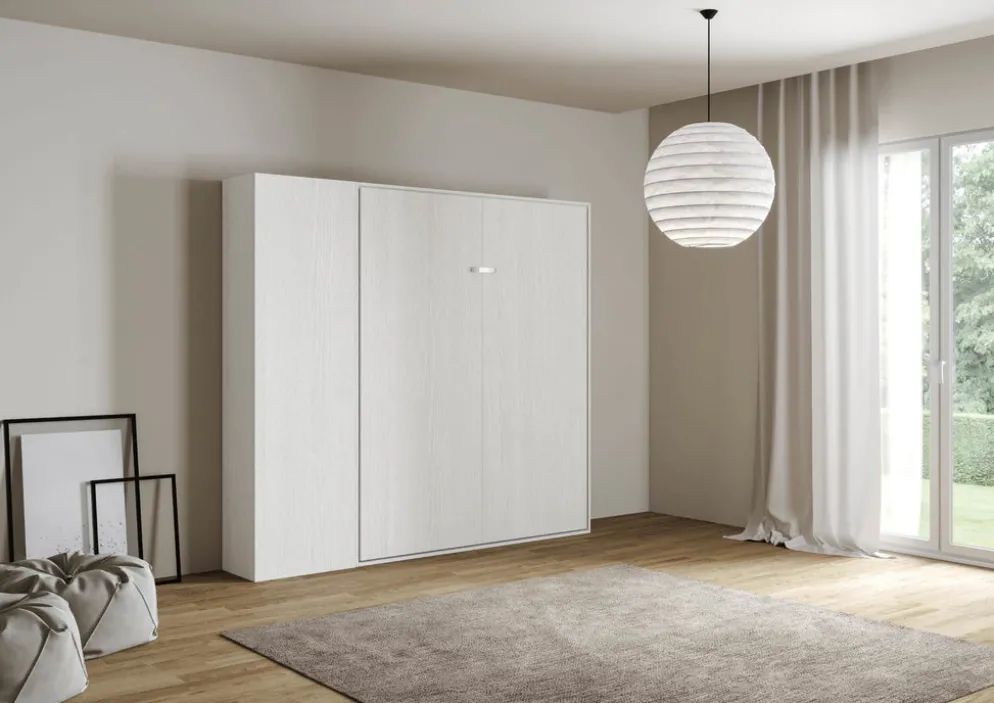 Letto a scomparsa una piazza e mezza con colonna Lexton